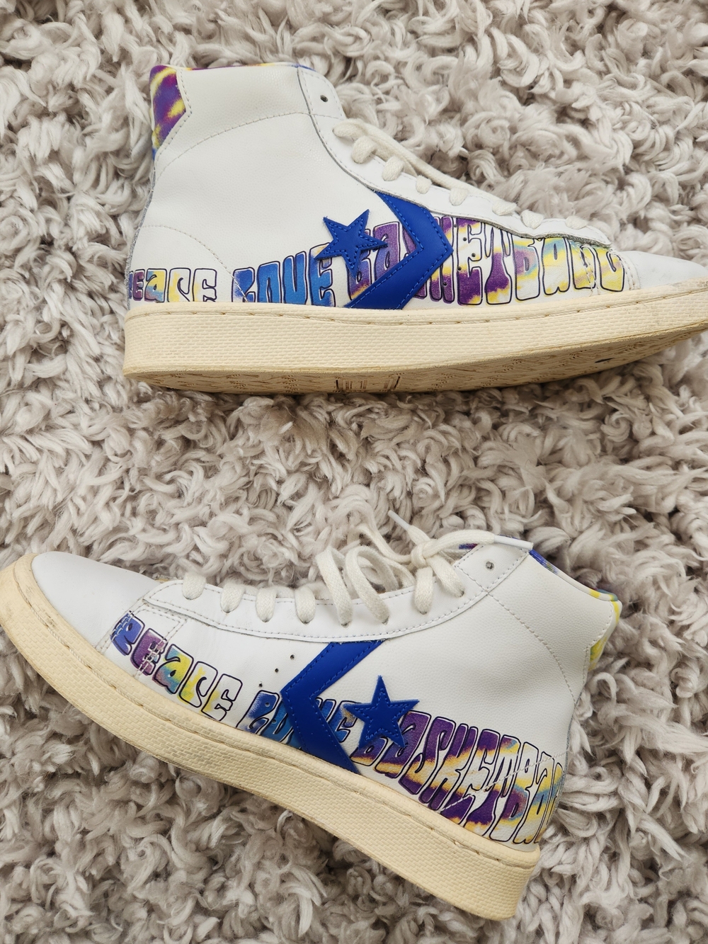 Converse Pro Leather High 'Peace, Love, and Basketball' Sz. 8